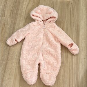 Cozy Pink Fleece Baby Onesie